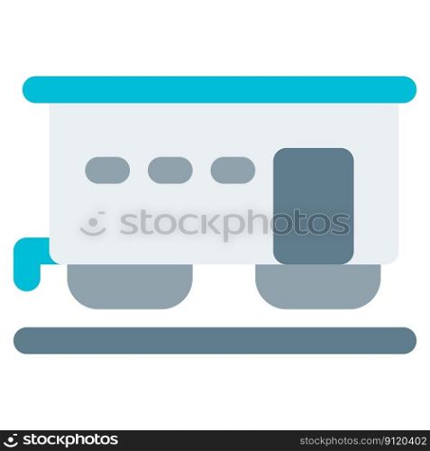 Train carriage transporting goods and shipments