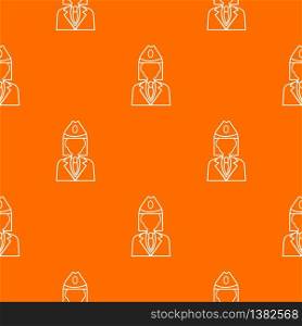 Train conductor pattern vector orange for any web design best. Train conductor pattern vector orange