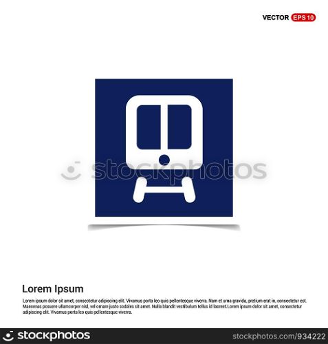 Train Icon - Blue photo Frame