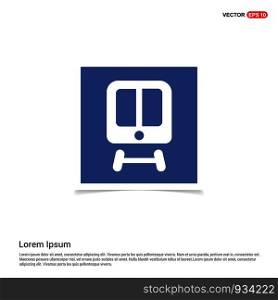 Train Icon - Blue photo Frame