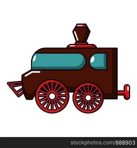 Train icon. Cartoon illustration of train vector icon for web. Train icon, cartoon style