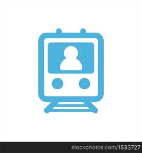 train icon flat vector logo design trendy illustration signage symbol graphic simple