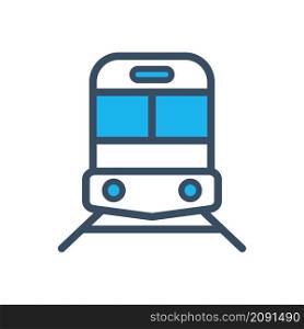 train icon vector filled style
