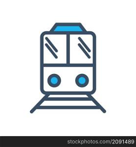 train icon vector flat style