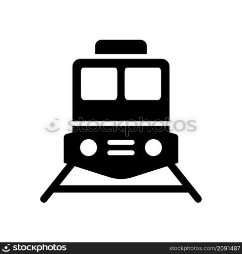 train icon vector solid style