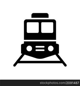 train icon vector solid style