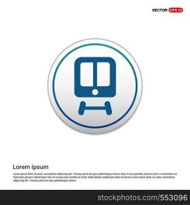 Train Icon - white circle button