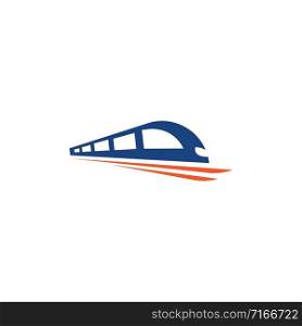 Train illustration logo vector flat design