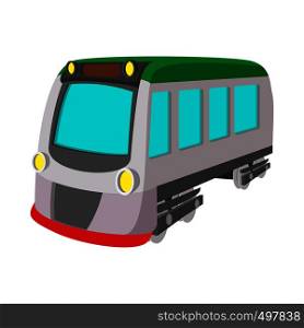 Train locomotive transportation railway cartoon icon on a white background. Train locomotive transportation railway icon