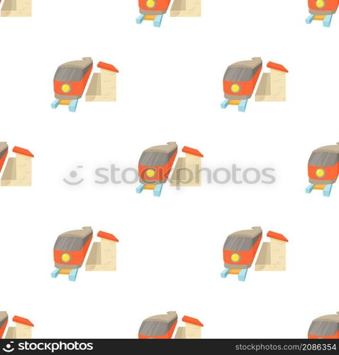 Train pattern seamless background texture repeat wallpaper geometric vector. Train pattern seamless vector