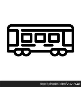 train railway transport line icon vector. train railway transport sign. isolated contour symbol black illustration. train railway transport line icon vector illustration