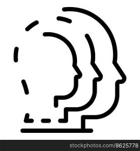 Train thinking icon outline vector. Critical think. Reflexion talent. Train thinking icon outline vector. Critical think