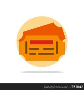 Train, Ticket, Station Abstract Circle Background Flat color Icon