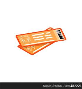 Train tickets isometric 3d icon. Travel by railway transport . Train tickets isometric 3d icon