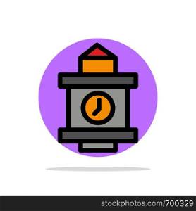 Train, Time, Station Abstract Circle Background Flat color Icon