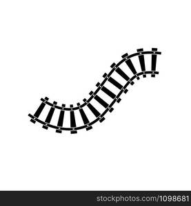 Train tracks vector icon design template