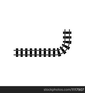 Train tracks vector icon design template illustration