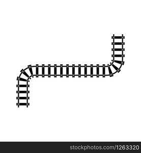 Train tracks vector icon design template illustration