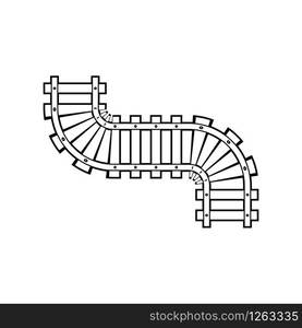 Train tracks vector icon design template illustration