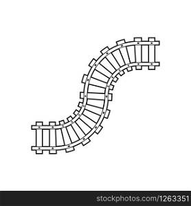 Train tracks vector icon design template illustration