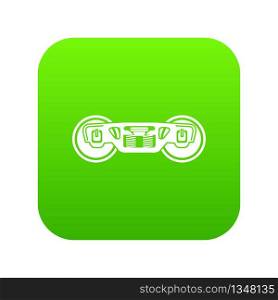 Train wheels icon green vector isolated on white background. Train wheels icon green vector