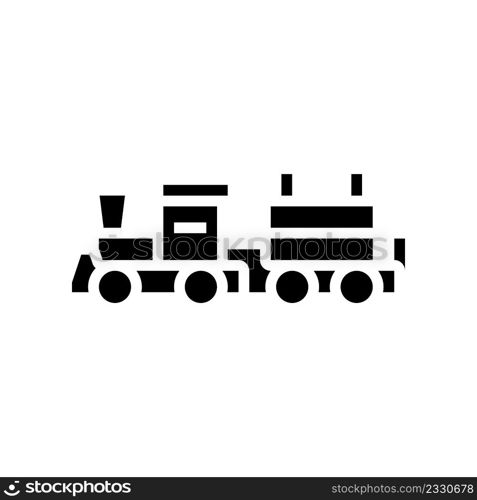 train wooden toy glyph icon vector. train wooden toy sign. isolated contour symbol black illustration. train wooden toy glyph icon vector illustration