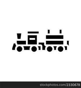 train wooden toy glyph icon vector. train wooden toy sign. isolated contour symbol black illustration. train wooden toy glyph icon vector illustration