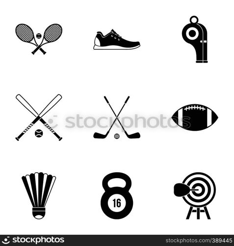 Training icons set. Simple illustration of 9 training vector icons for web. Training icons set, simple style