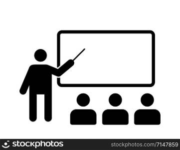 Training isolated vector icon. Training seminar icon. Blackboard icon. Lecture icon vector sign symbol. Business conference. EPS 10. Training isolated vector icon. Training seminar icon. Blackboard icon. Lecture icon vector sign symbol. Business conference.