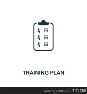 Training Plan icon. Premium style design from fitness collection. Pixel perfect training plan icon for web design, apps, software, printing usage.. Training Plan icon. Premium style design from fitness icon collection. Pixel perfect Training Plan icon for web design, apps, software, print usage