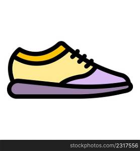 Training shoes icon. Outline training shoes vector icon color flat isolated. Training shoes icon color outline vector