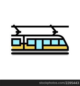 tram transport color icon vector. tram transport sign. isolated symbol illustration. tram transport color icon vector illustration