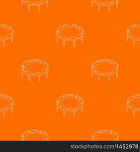 Trampoline jumping pattern vector orange for any web design best. Trampoline jumping pattern vector orange