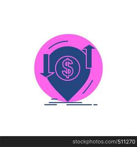 transaction, financial, money, finance, transfer Glyph Icon.. Vector EPS10 Abstract Template background