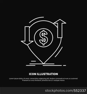 transaction, financial, money, finance, transfer Icon. Line vector symbol for UI and UX, website or mobile application. Vector EPS10 Abstract Template background