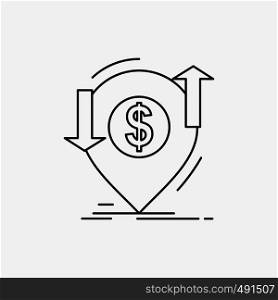 transaction, financial, money, finance, transfer Line Icon. Vector isolated illustration. Vector EPS10 Abstract Template background