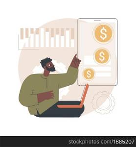Transactional marketing abstract concept vector illustration. Sales oriented strategy, maximize volume of individual sales, short-term customer relationship, distribution chain abstract metaphor.. Transactional marketing abstract concept vector illustration.