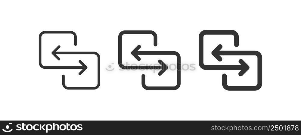 Transfer arrow icon. Exchange arrow vector desing.