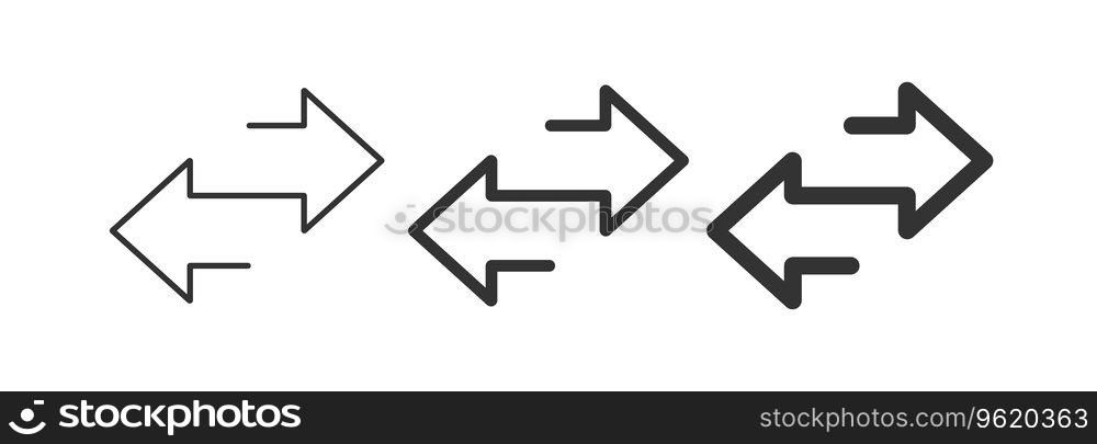 Transfer arrow icon set. Vector illustration design.