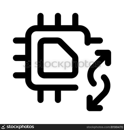 Transferring data using a micro processing unit.