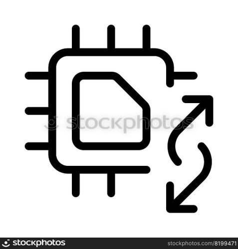 Transferring data using a micro processing unit.