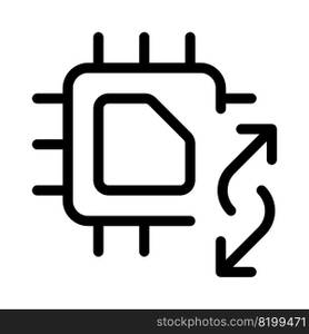 Transferring data using a micro processing unit.