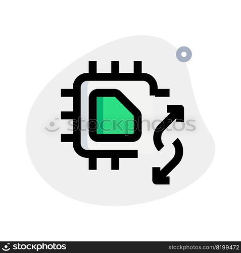 Transferring data using a micro processing unit.