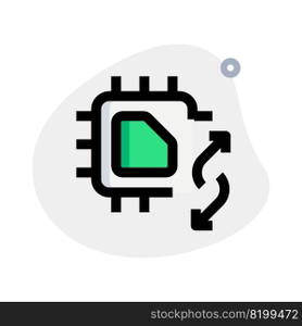 Transferring data using a micro processing unit.