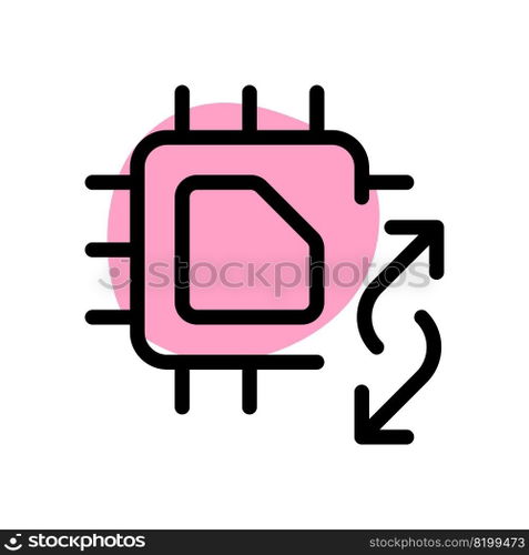 Transferring data using a micro processing unit.