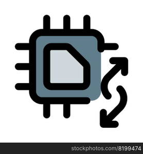Transferring data using a micro processing unit.