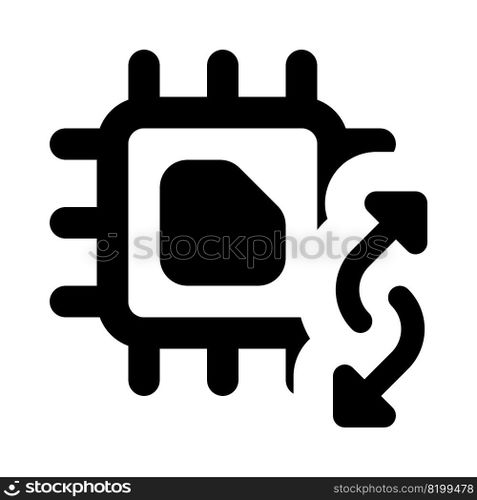 Transferring data using a micro processing unit.