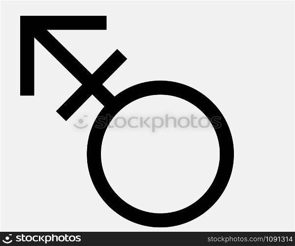 Transgender Symbol Thin Line Vector Icon. Flat Icon Isolated on the White Background. Transgender Symbol Thin Line Vector Icon. Flat Icon Isolated on the White Background.