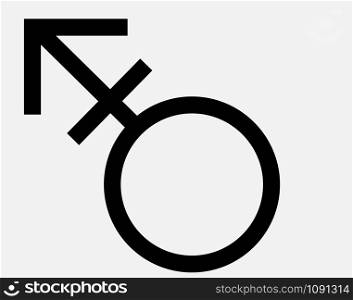 Transgender Symbol Thin Line Vector Icon. Flat Icon Isolated on the White Background. Transgender Symbol Thin Line Vector Icon. Flat Icon Isolated on the White Background.