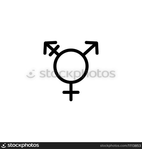 transgender toilet icon vector. A thin line sign. Isolated contour symbol illustration. transgender toilet icon vector. Isolated contour symbol illustration